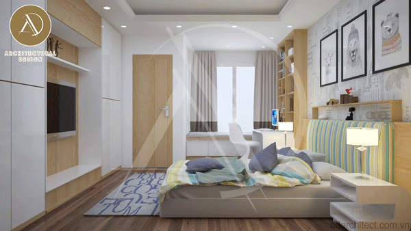 thiết kế phòng ngủ bá trai cho nhà phố 4 tầng chuẩn 2020