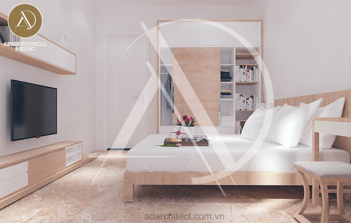 thiết kế phòng ngủ đơn giản & tông màu sáng cho nhà cấp 4