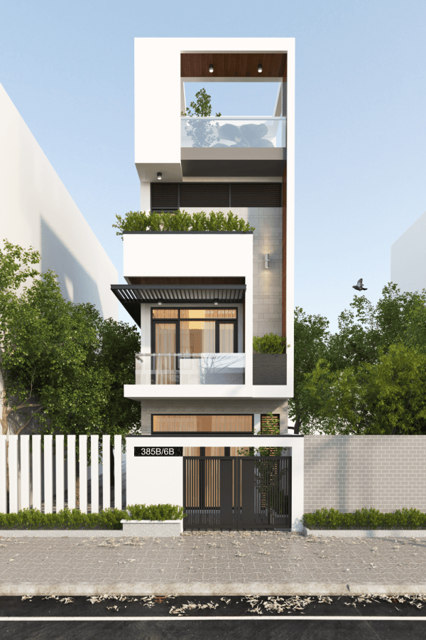 99+ mẫu thiết kế nhà 4 tầng 5 tầng đẹp 2024 | Kiến An Vinh