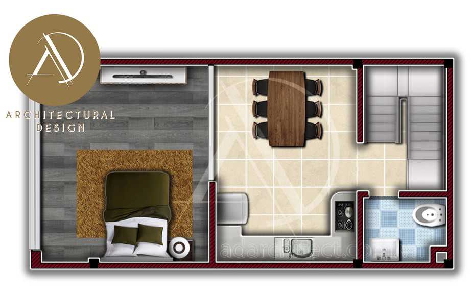 thiết kế căn hộ nhỏ đẹp hiện đại : bố trí mặt bằng nhà nhỏ 