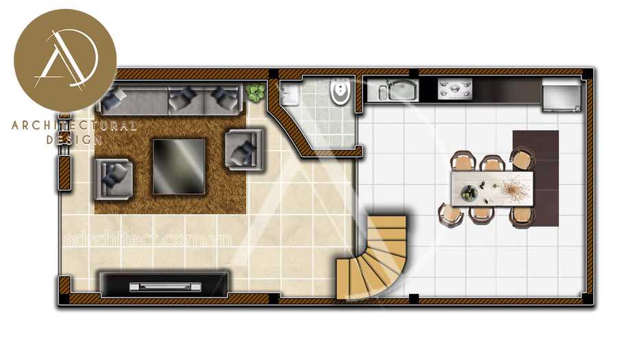 nhà 2 tầng: cách bố trí các phòng trong nhà 2 tầng 
