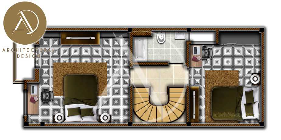 nhà 2 tầng: cách bố trí các phòng trong nhà 2 tầng 