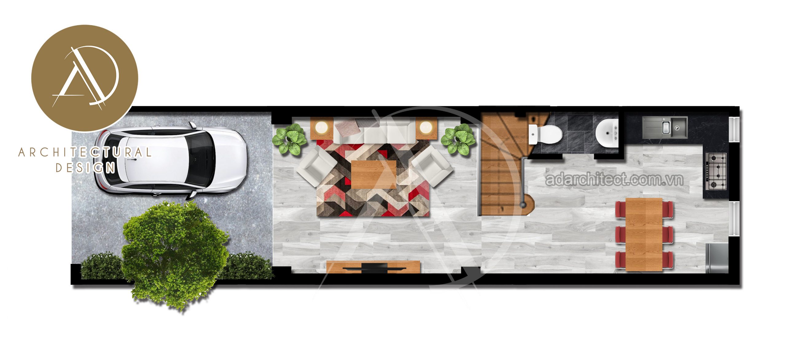 thiết kế nhà 2 tầng: cách bố trí các phòng trong nhà 2 tầng 