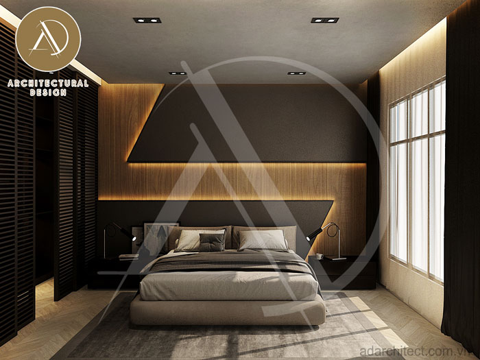thiết kế nội thất phòng ngủ mastercho nhà phố 4 tầng 2020