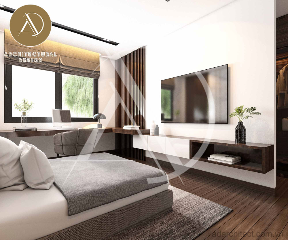 thiết kế phòng ngủ đẹp 2020 cho nhà ống hiện đại
