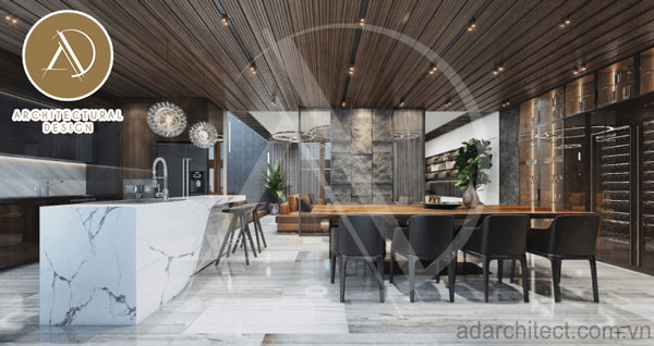 nội thất nhà bếp hiện đại cho nhà phố đẹp 2020