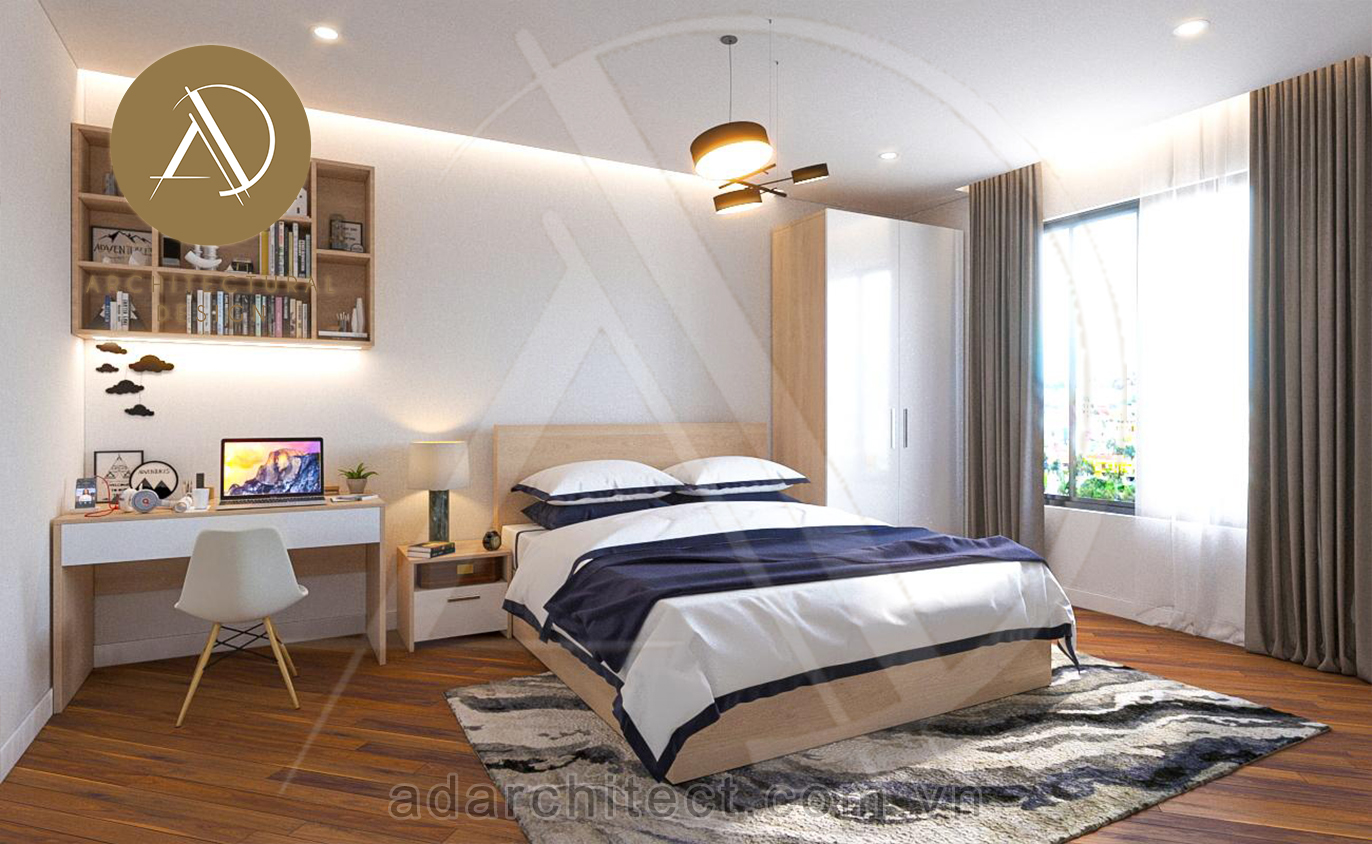 Thiết kế thi công nội thất theo phong cách hiện đại tạo không gian phòng ngủ sự thông thoáng