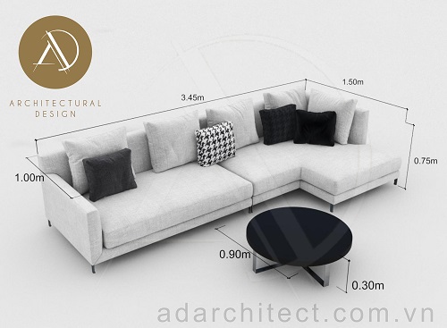 Nét thanh lịch & sang trọng trong mẫu thiết kế sofa phòng khách cho trọn bộ nội thất chung cư cao cấp
