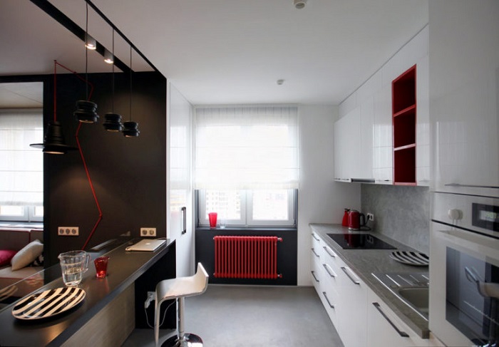thiết kế bếp hiện đại cho nội thất chung cư cao cấp 