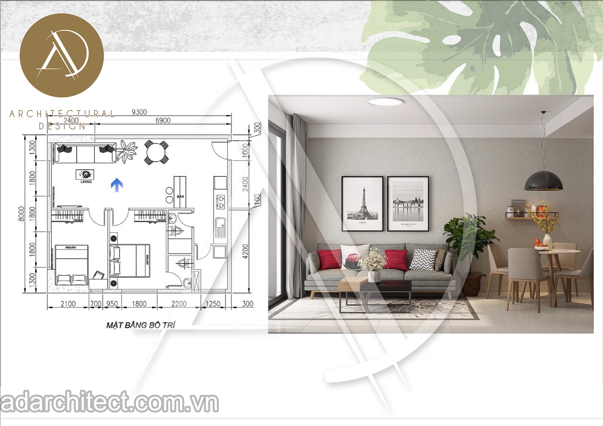 Thiết kế nội thất chung cư Mẫu phòng khách cực kỳ sang trọng và tiện nghi cho chung cư 2 phòng ngủ