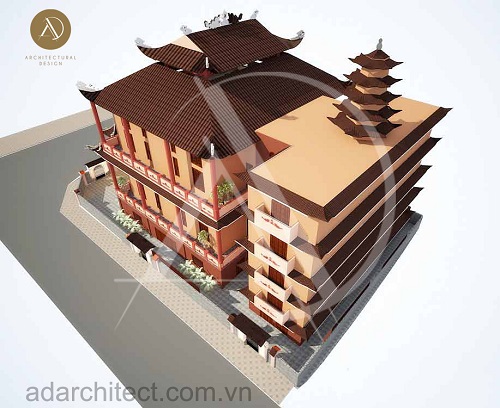 mẫu thiết kế chùa đẹp chùa Phước Vân Đồng Nai