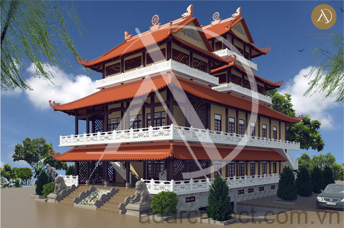 mẫu chùa đẹp - thiết kế chùa Tây Ninh