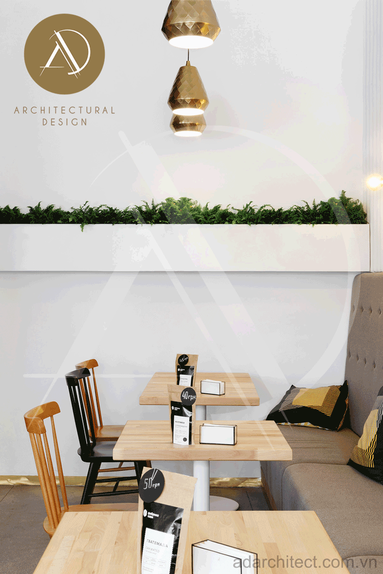 Thiết kế nội thất quán cafe văn phòng đơn giản trẻ trung