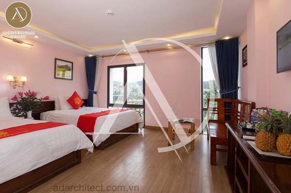 thiết kế phòng ngủ cổ điển cho khách sạn sang trọng