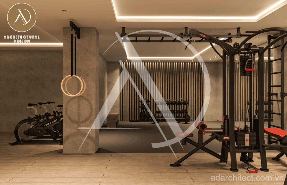 thiết kế phòng gym giá rẻ đẹp cho khách sạn hiện đại