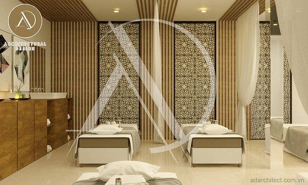 thiết kế phòng spa Nhật sang trọng hiện đại