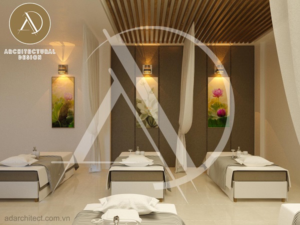thiết kế nội thất phòng massage cho spa phong cách Nhật