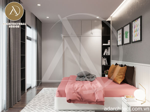 phòng ngủ bé gái đẹp cho nhà phố 3 tầng hot 2020