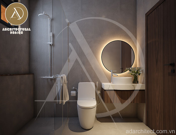 thiết kế nội thất phòng tắm cao cấp cho nhà phố hiện đại