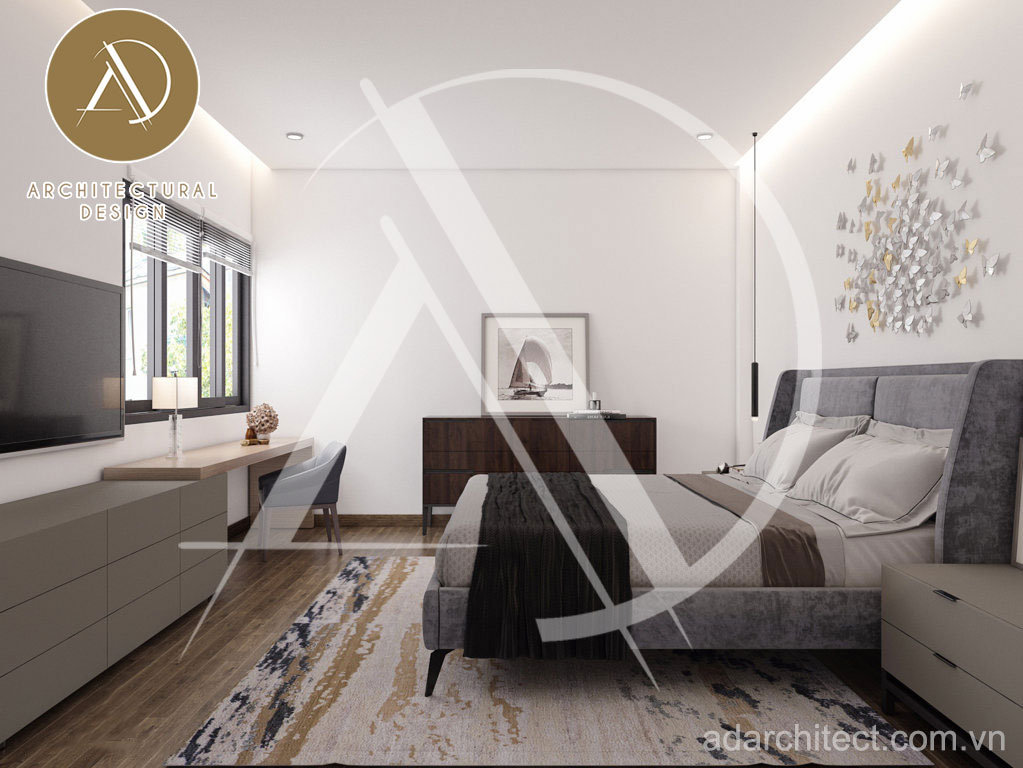 Thiết kế nội thất phòng ngủ đẹp cho nhà ống hiện đại 2020