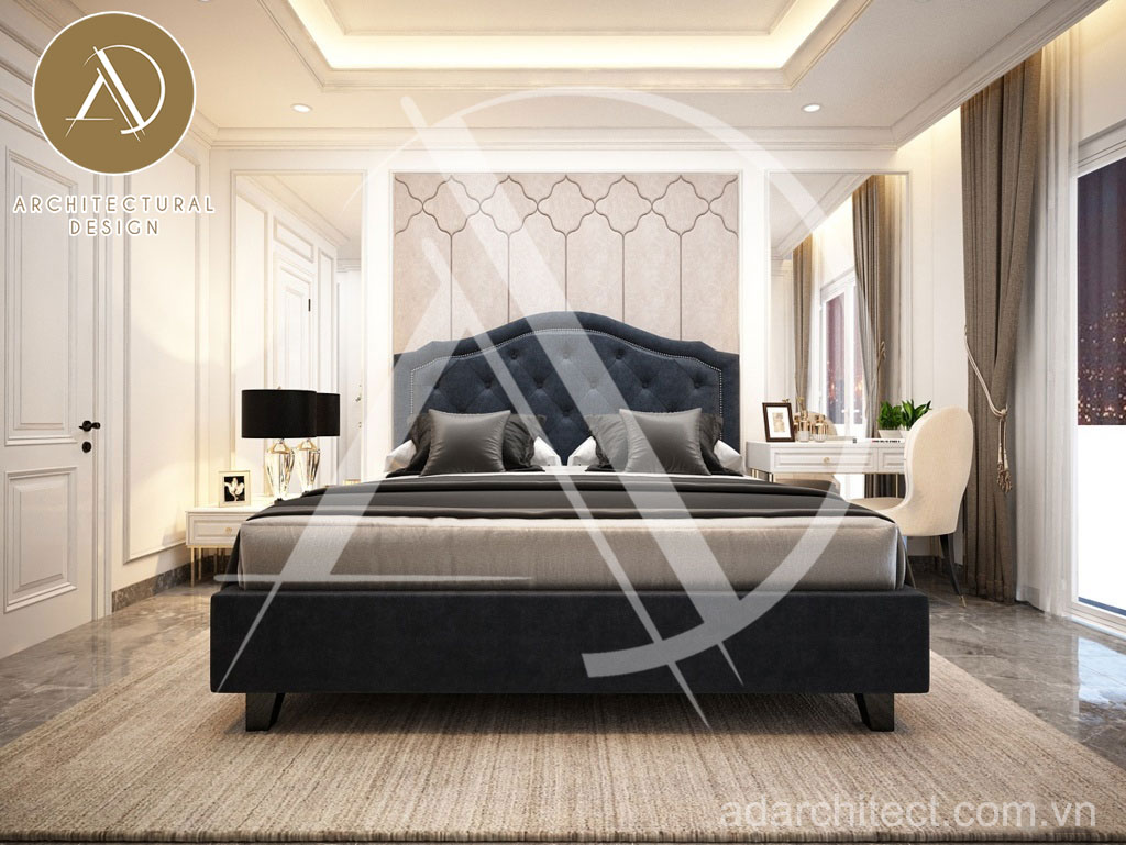 mẫu nhà 3 tầng đẹp: Không gian nội thất phòng ngủ