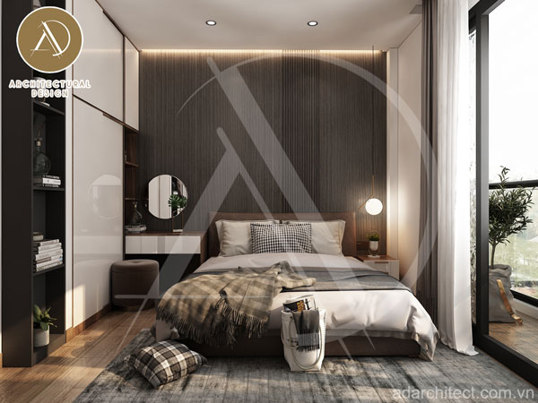 thiết kế phòng ngủ sang trọng cho nhà 3 tầng hiện đại