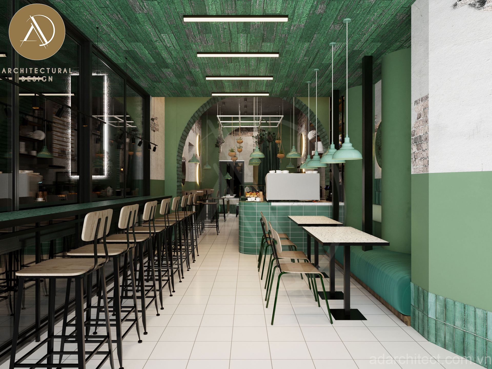 tiệm bánh đẹp: Thiết kế không gian quán nhỏ xinh hiện đại