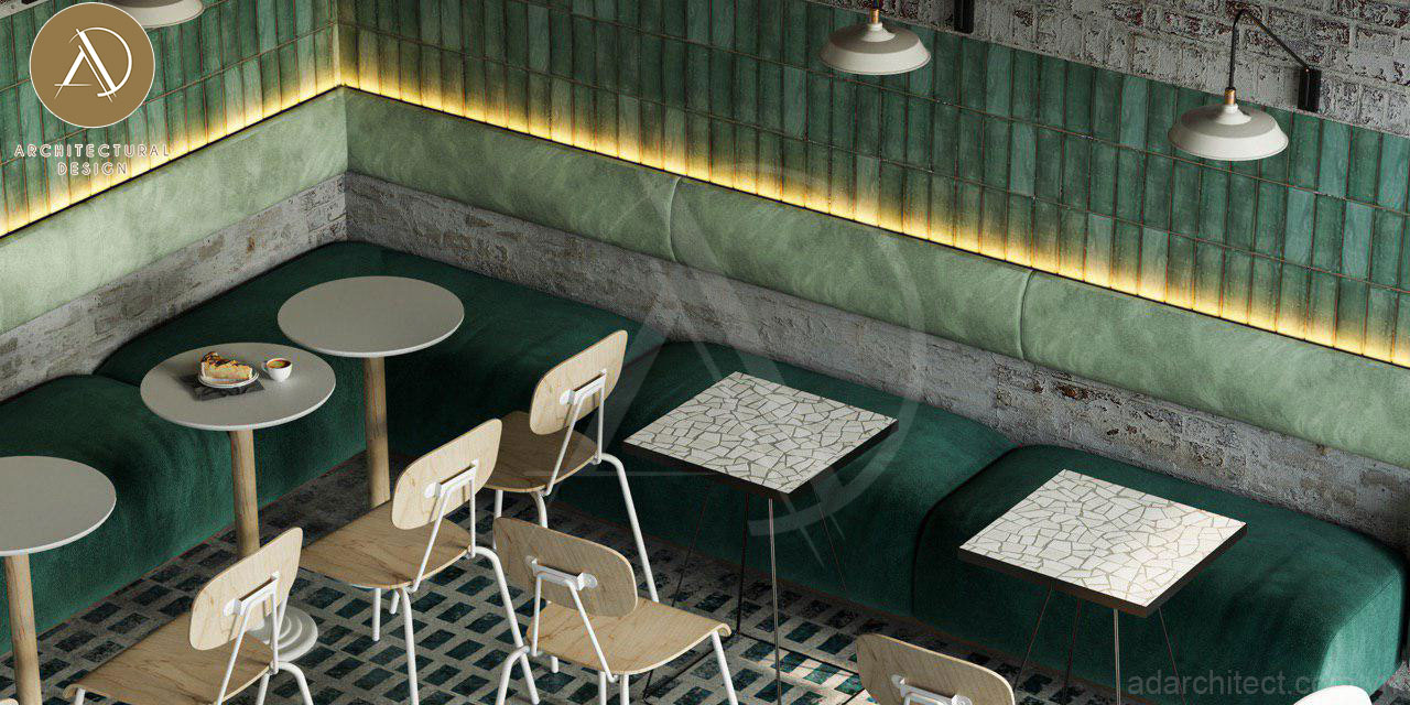 Tiệm bánh đẹp: bố trí đèn led âm tường giúp không gian tiệm ánh ấn tượng