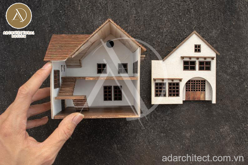 Mẫu mô hình kiến trúc nhà ở thiết kế cho khu nghỉ dưỡng tại Đà Lạt