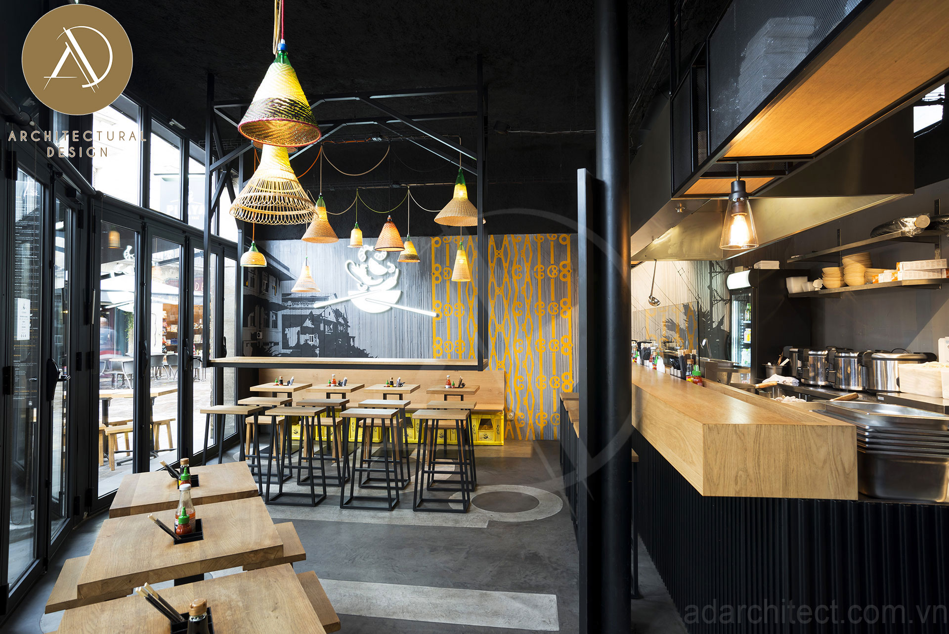 thiết kế quán ăn: mang đậm phong cách Thái Lan ấn tượng, hiện đại
