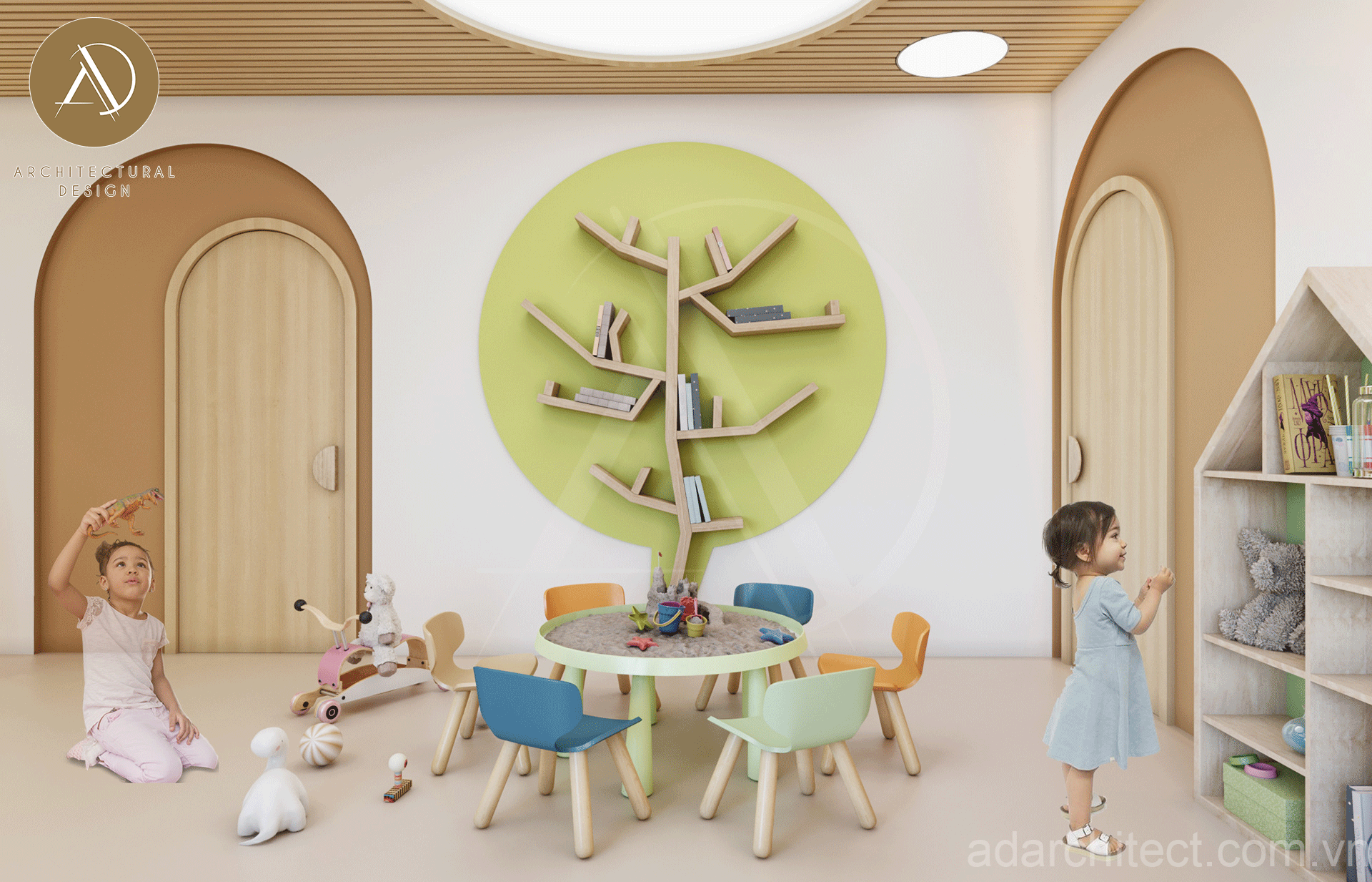 thiết kế nhà trẻ: không gian vui chơi thoải mái cho trẻ nhỏ