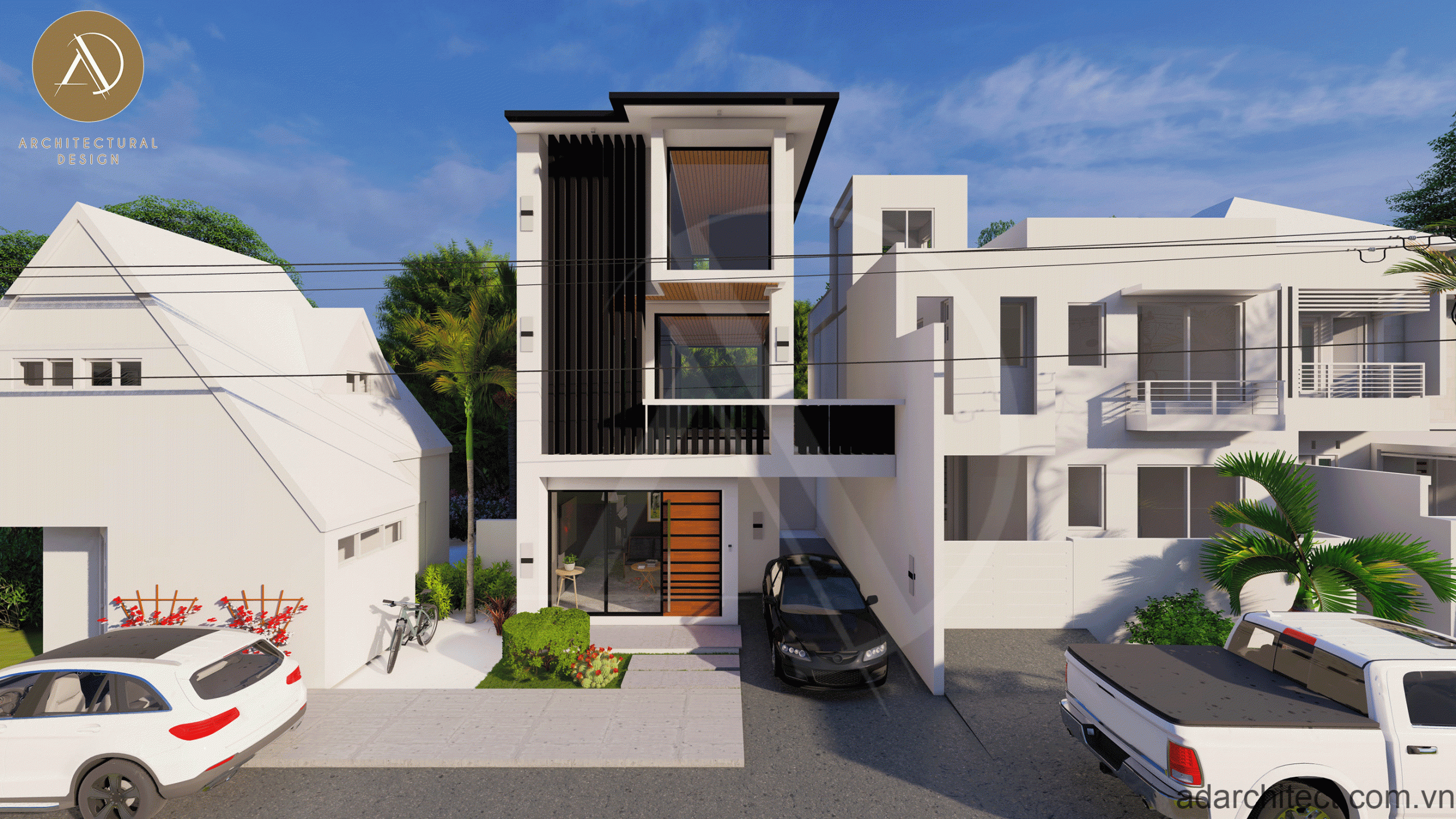 mẫu thiết kế nhà 2 tầng: thiết kế nhà phố đơn giản, đầy đủ công năng