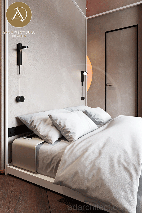thiết kế phòng ngủ tối giản có màu sắc trung tính nhẹ nhàng giúp dễ đi vào giấc ngủ