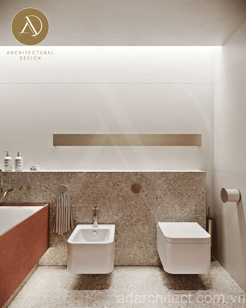 nhà tắm đẹp đơn giản có nội thất sang trọng, hiện đại bậc nhất cho nhà 2 tầng