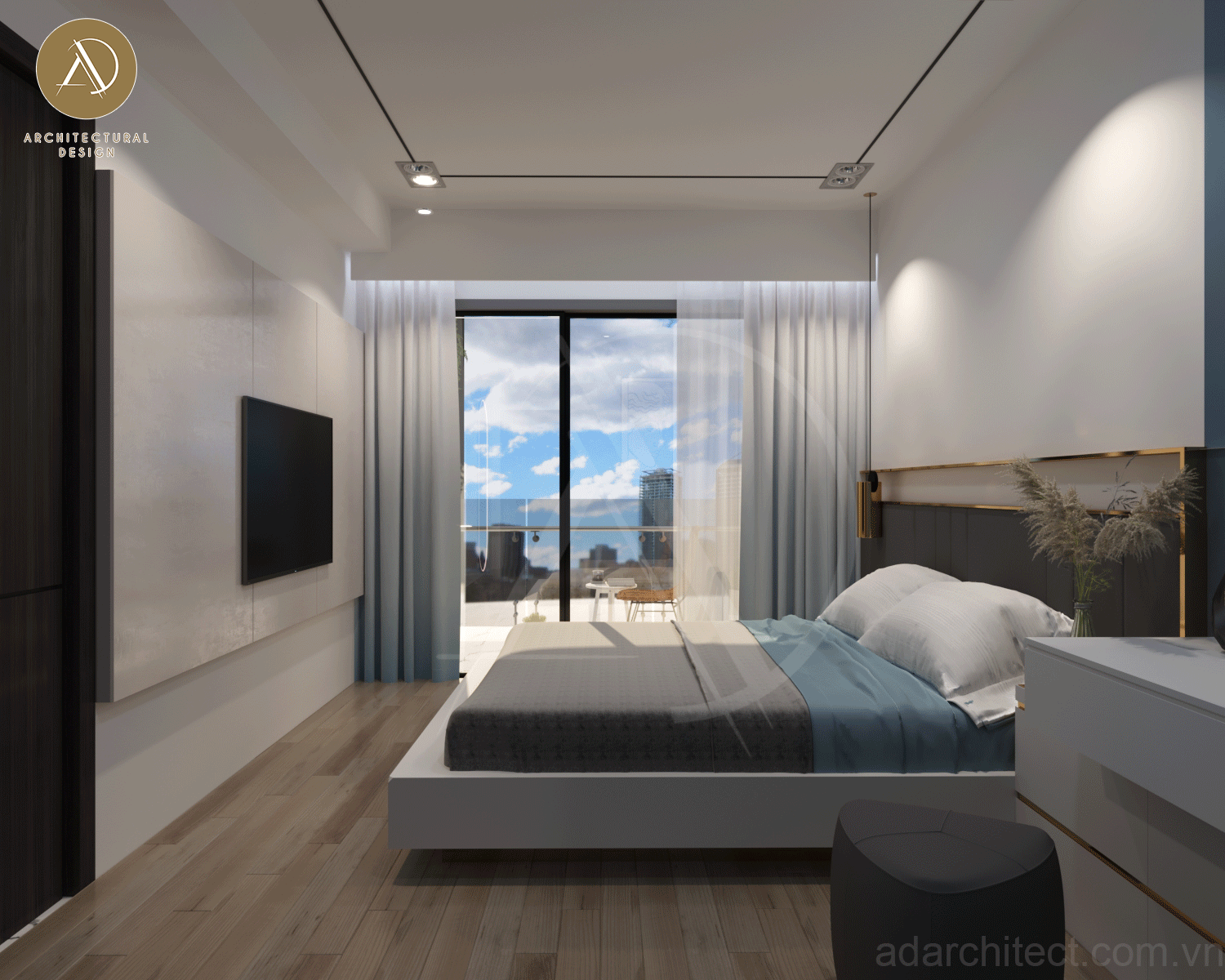 thiết kế và thi công phòng ngủ tối giản, mở rộng diện tích căn phòng 