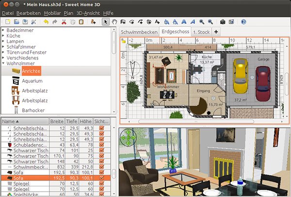 Phần mềm vẽ nhà: Sweet Home 3D