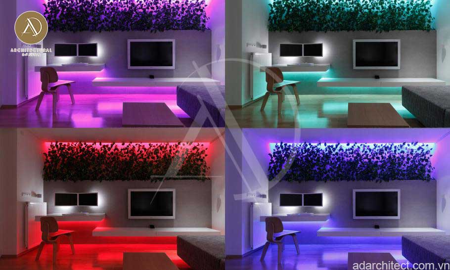 Ánh sáng trong thiết kế nội thất: Ánh sáng tập trung sử dụng để tạo điểm nhấn có không gian riêng biệt