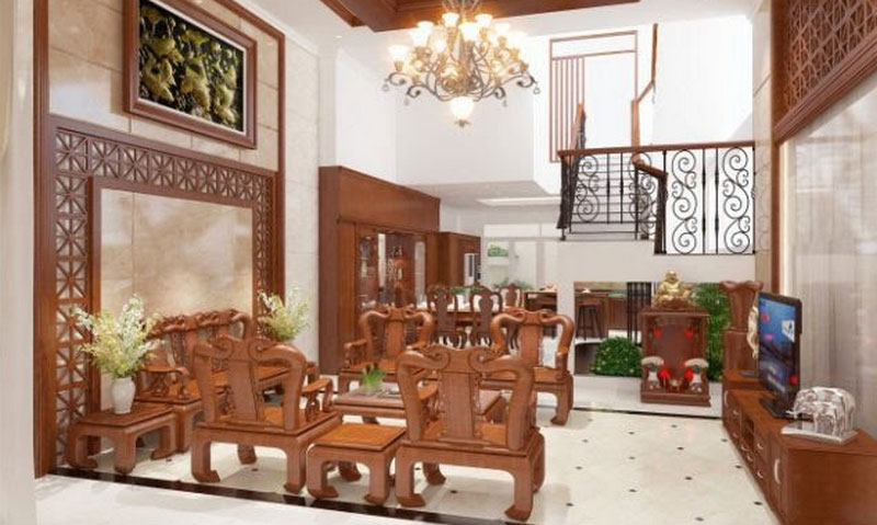 Chọn lựa bàn ghế gỗ tiết kiệm và đẹp cho phòng khách 20m
