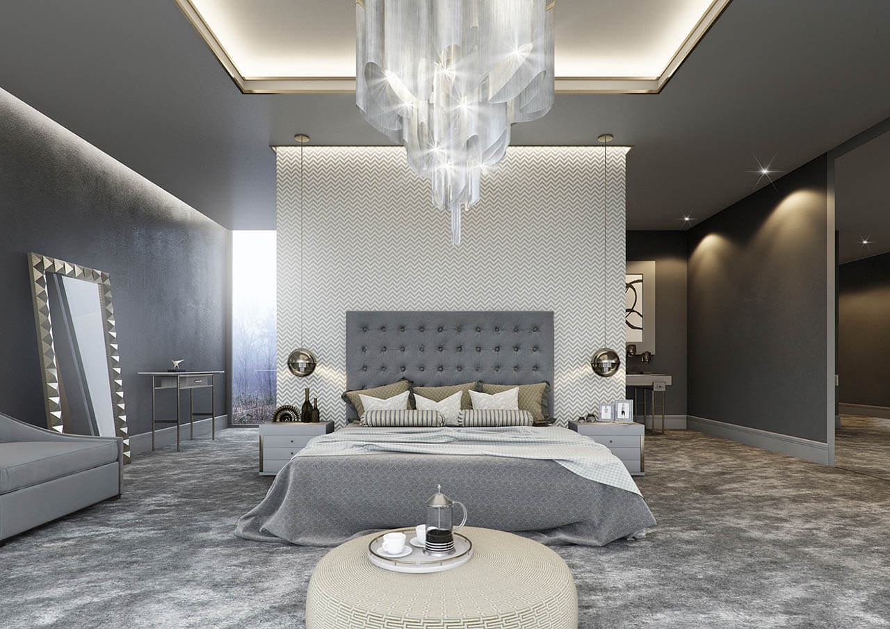 thiết kế phòng ngủ luxury cổ điển đẹp