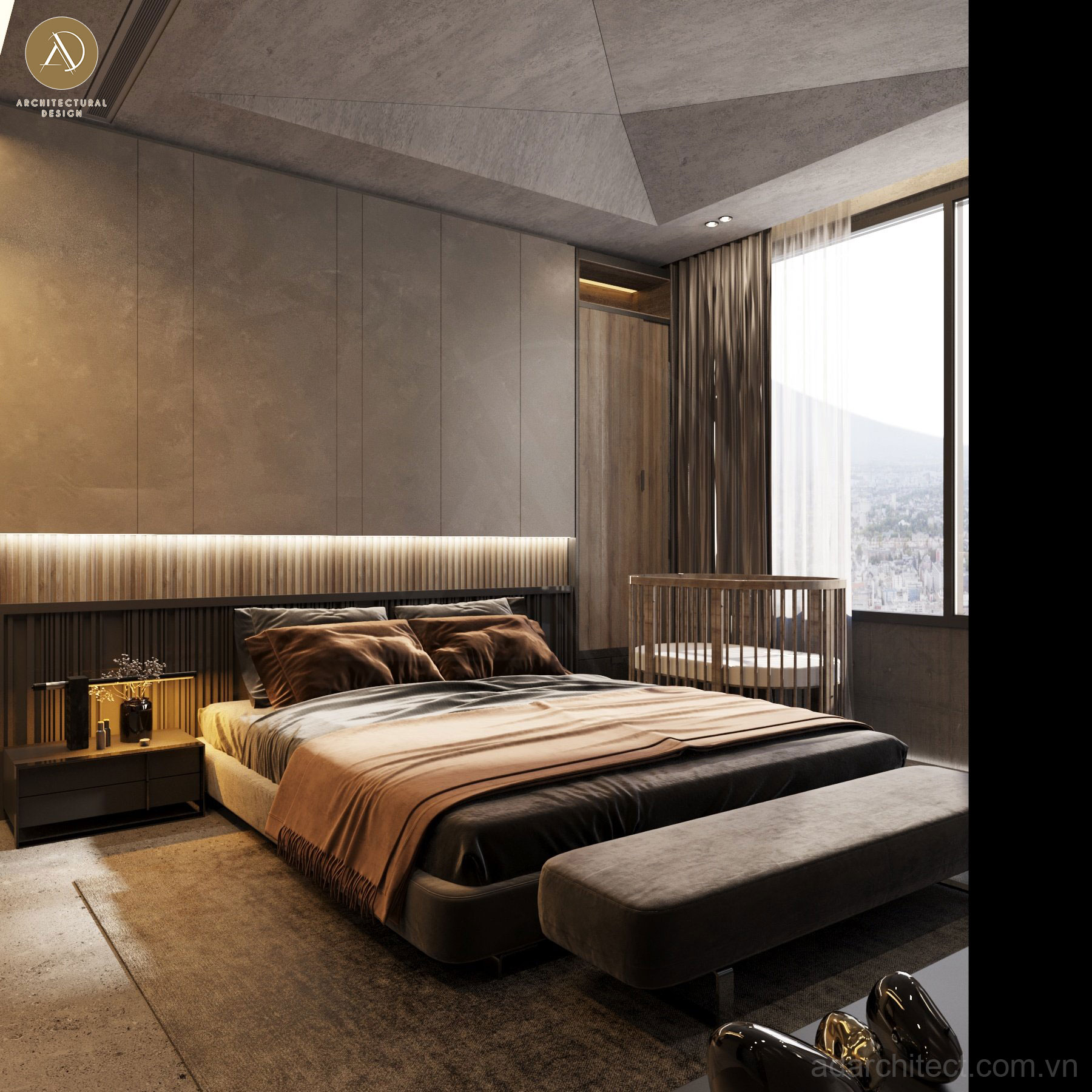 Thiết kế nội thất phòng ngủ: sử dụng ánh sáng vàng ấm áp giúp ngủ ngon 
