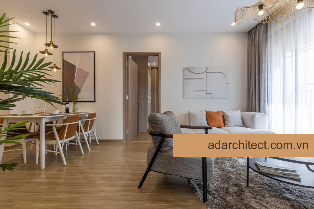 Cải tạo chung cư: thiết kế nội thất phòng khách sang trọng