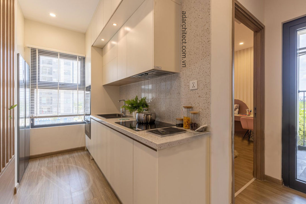 Cải tạo chung cư: thiết kế nội thất phòng bếp tiện nghi, hiện đại 