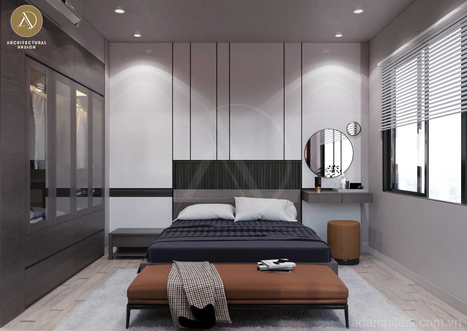 mẫu nhà ở kết hợp kinh doanh: thiết kế phòng ngủ tươi sáng, trẻ trung