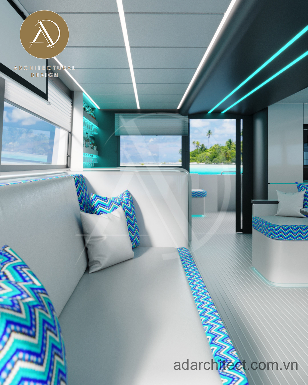 Thiết kế nội thất du thuyền: Thiết kế không gian sống độc đáo